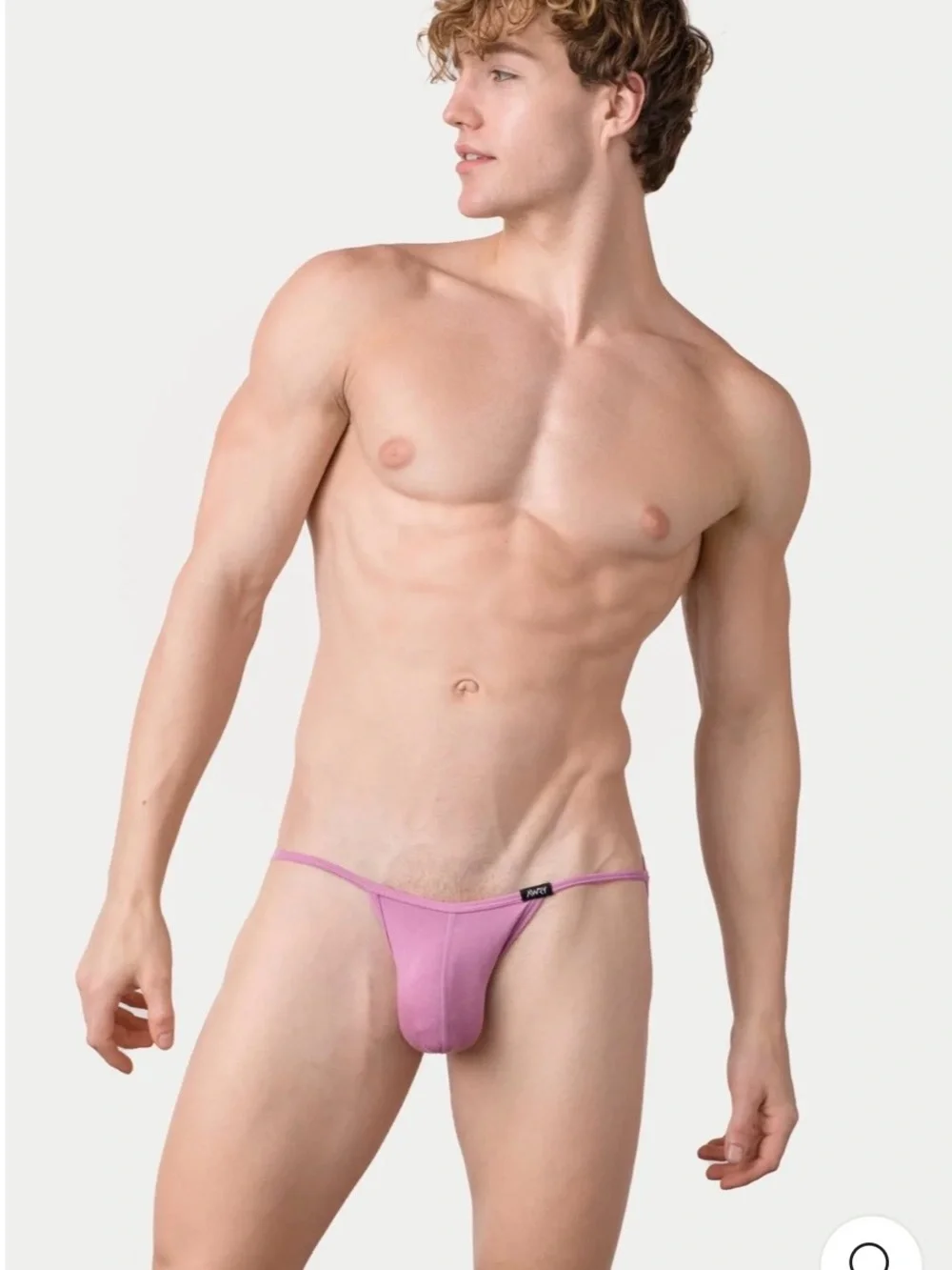 Men's Pink Micro String Jockstrap- Stretch Low-Rise Support